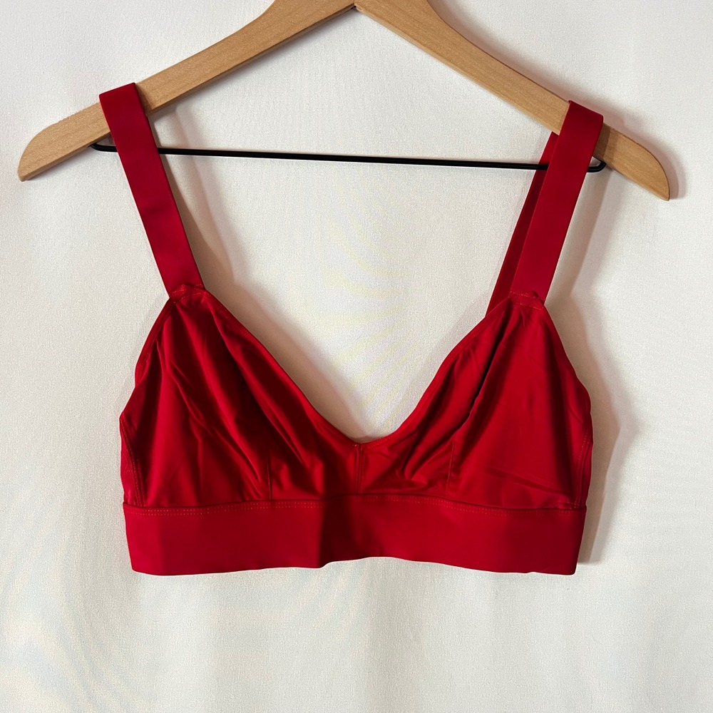 Parade Bold Red Re:Play Scoop Bralette Size 1 Seamless Wireless Soft Stretch